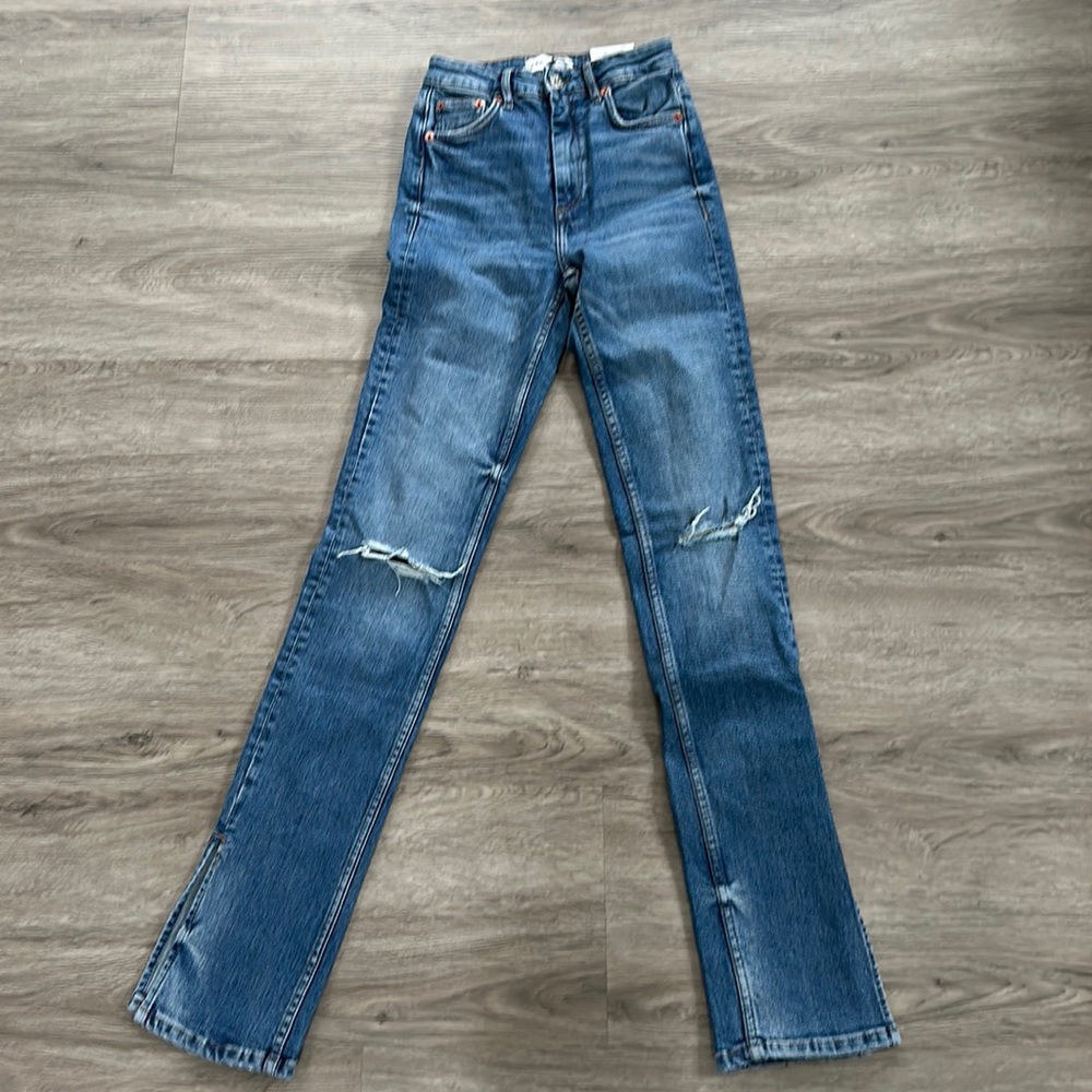 Zara split skinny jean